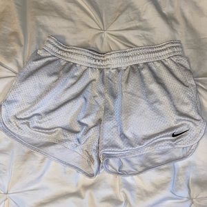 White Nike Running Shorts